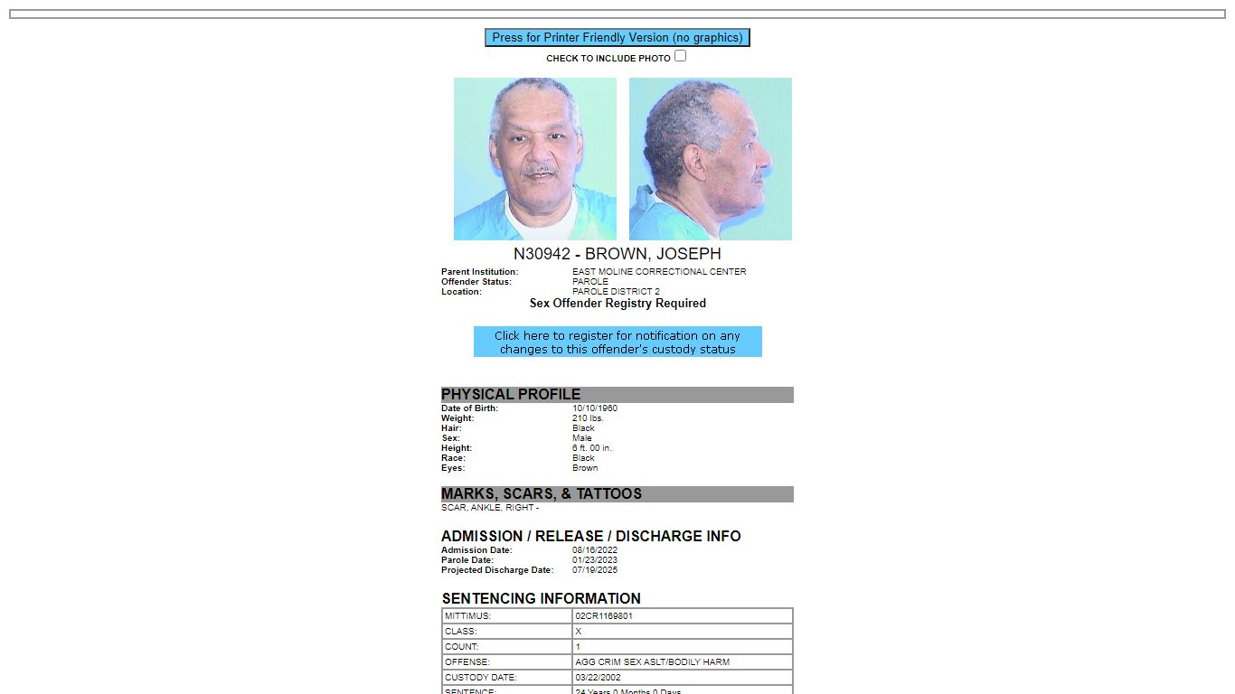 Illinois Department of Corrections - Inmate Search